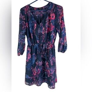 Lucky Brand Floral Flirty Dress Womens Size XS